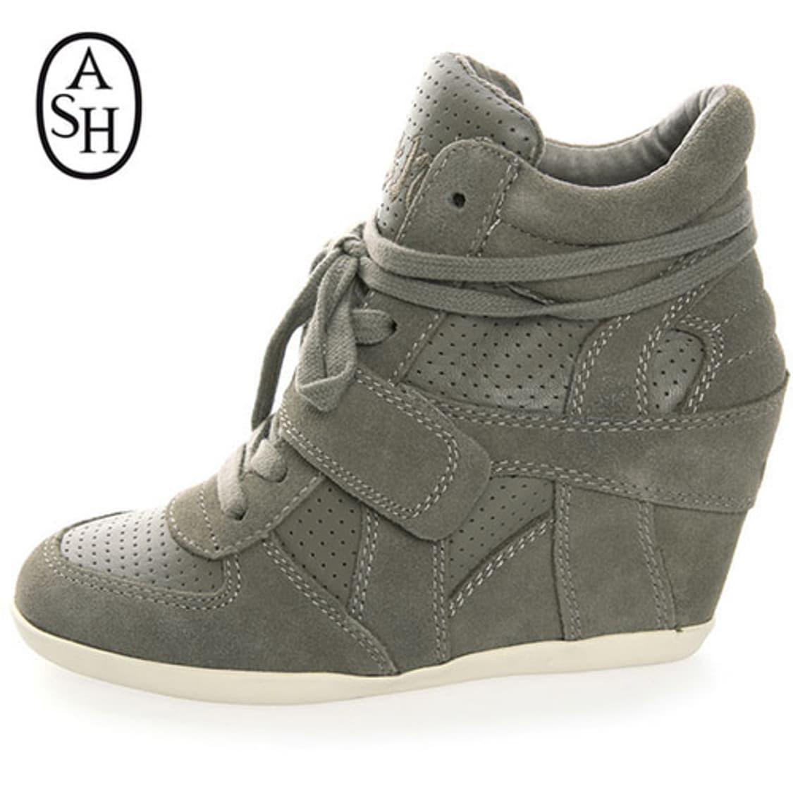 아쉬 ash 보위 웨지힐 하이탑 스니커즈 카키 37 상품이미지1