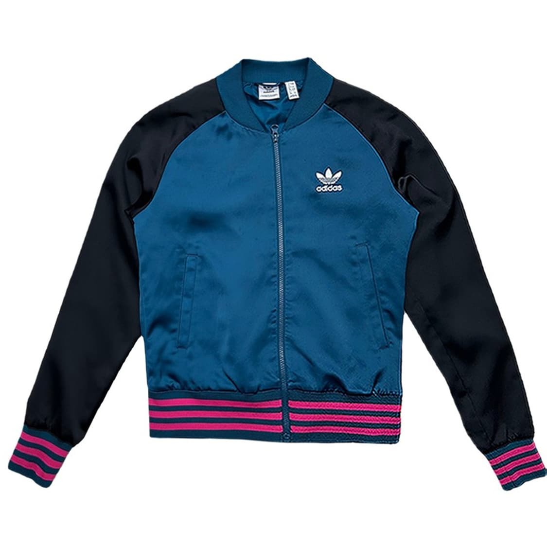 아디다스 오리지널스 새틴 봄버 트랙 재킷 블루 UK 4 상품이미지1