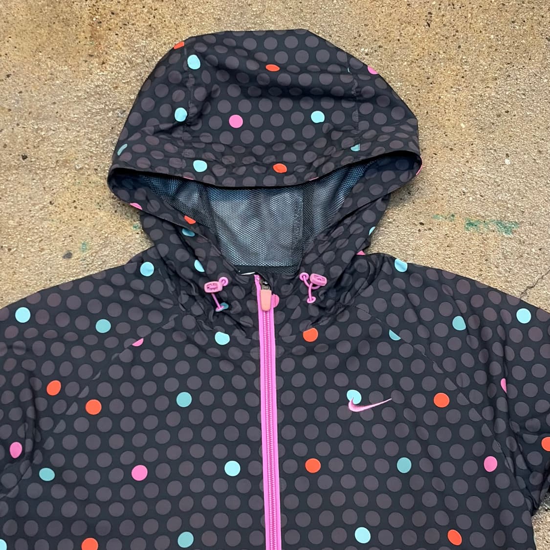 USA 나이키 도트 땡땡이 후드 바람막이  상품이미지3