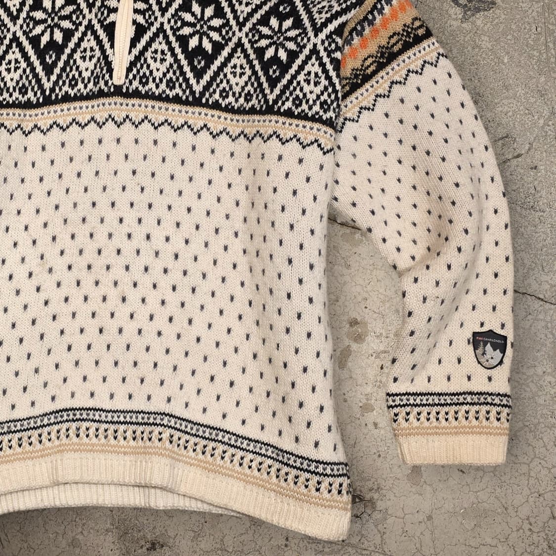 80s 엘리 캄파뇰 로 페어아일 하프집업 스웨터 상품이미지3