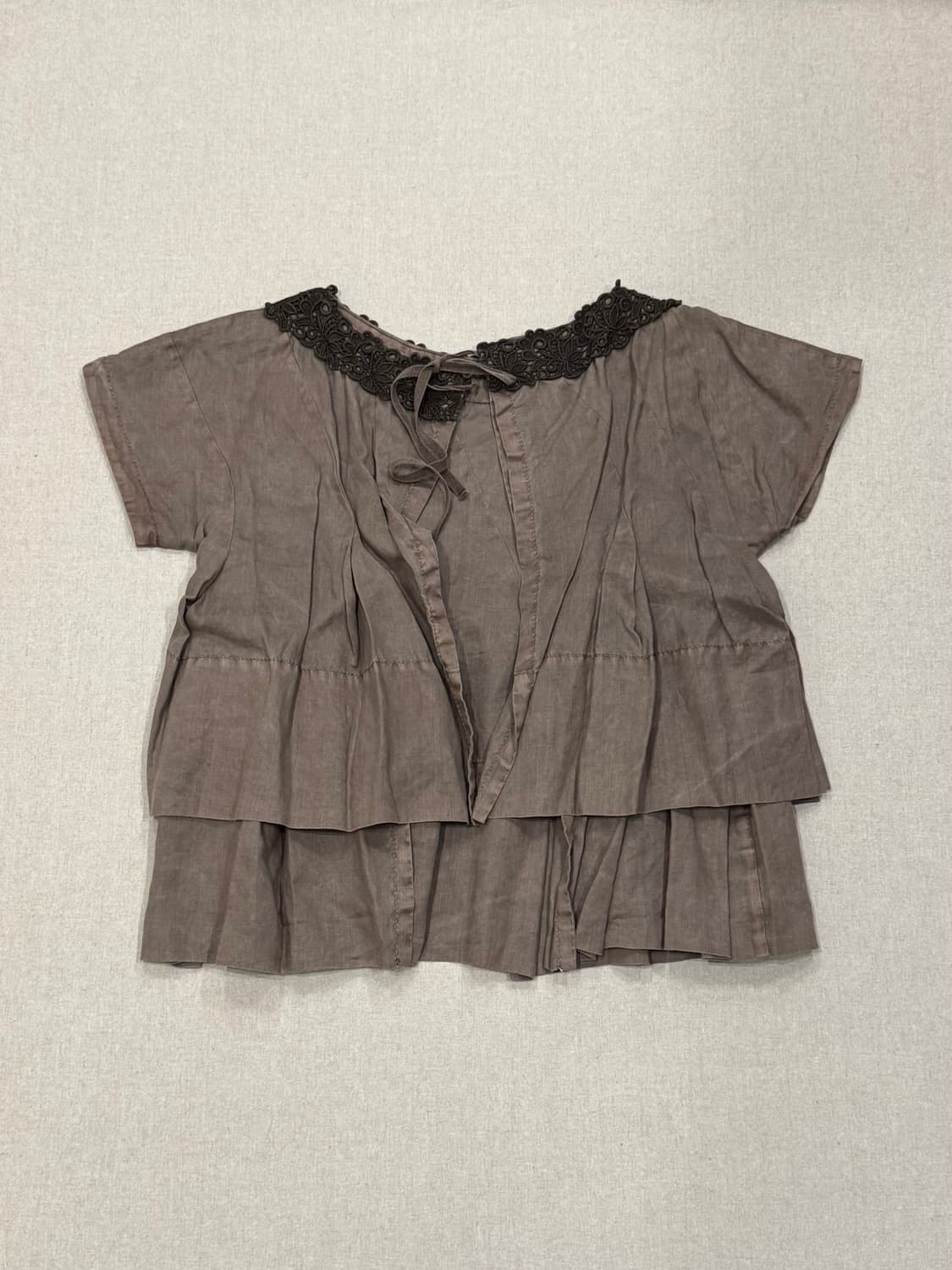 꼼데가르송 15ss 린넨 프릴 레이스 블라우스 셔츠 상품이미지3