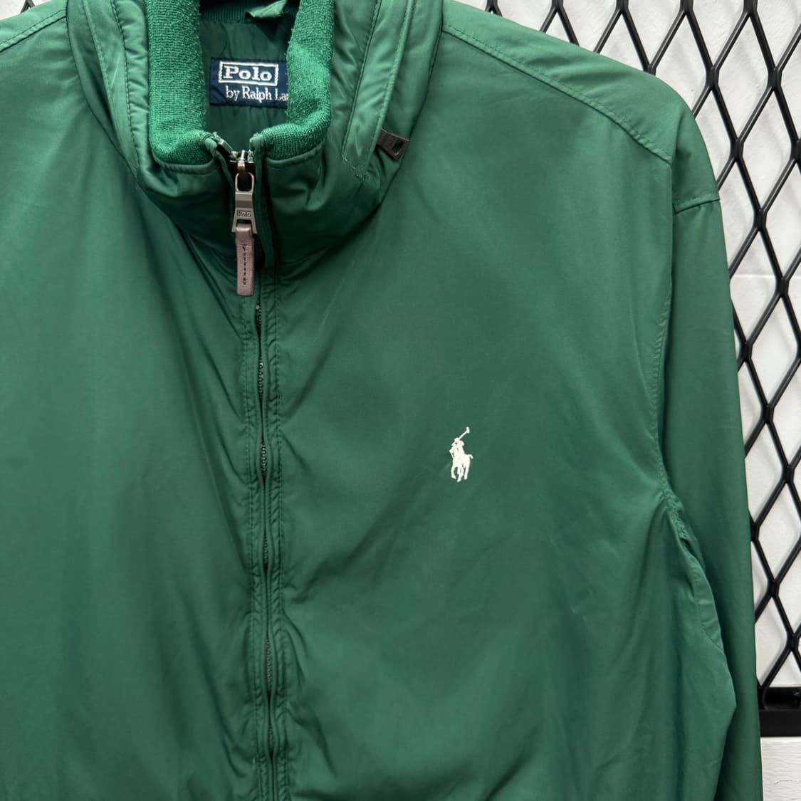 00s 폴로 랄프로렌 해링턴 자켓 안감 플리스 디테일 딥그린 상품이미지5
