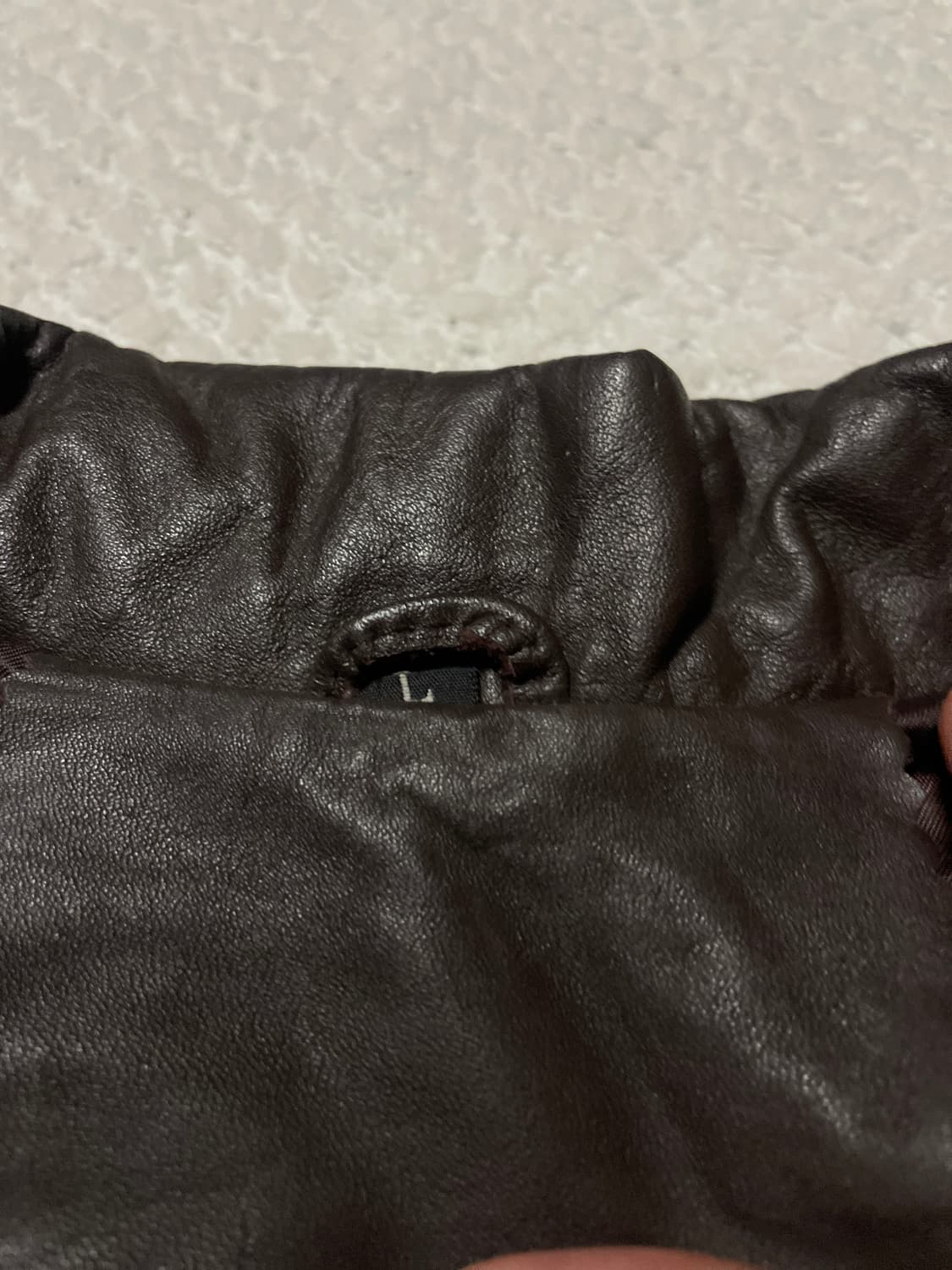 광희시장 웨스턴 무드 카우하이드 소가죽 레더 카 코트 다크 브라운 상품이미지5