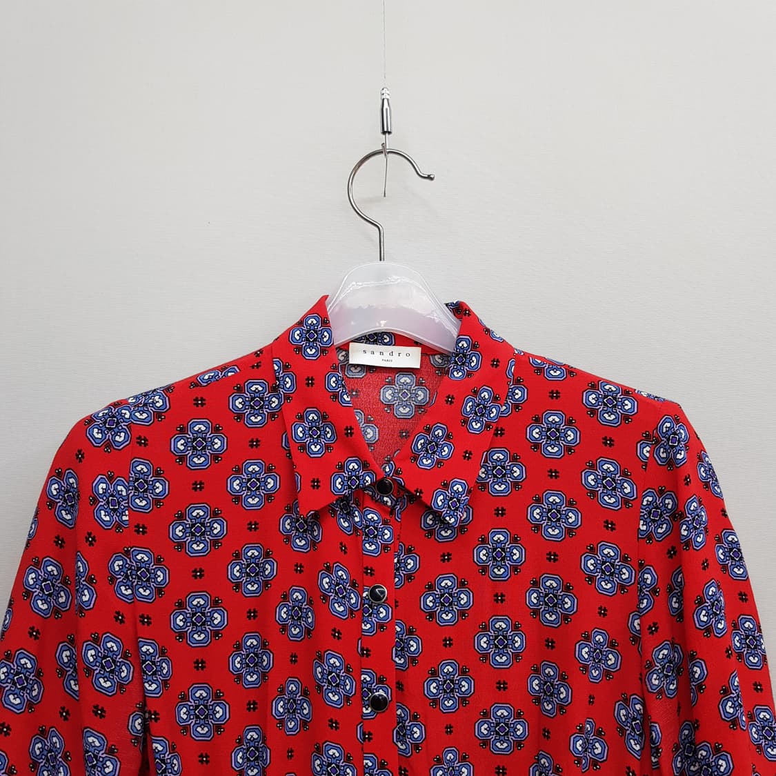 산드로(Sandro) 셔츠형 패턴 롱 원피스 36사이즈 상품이미지3