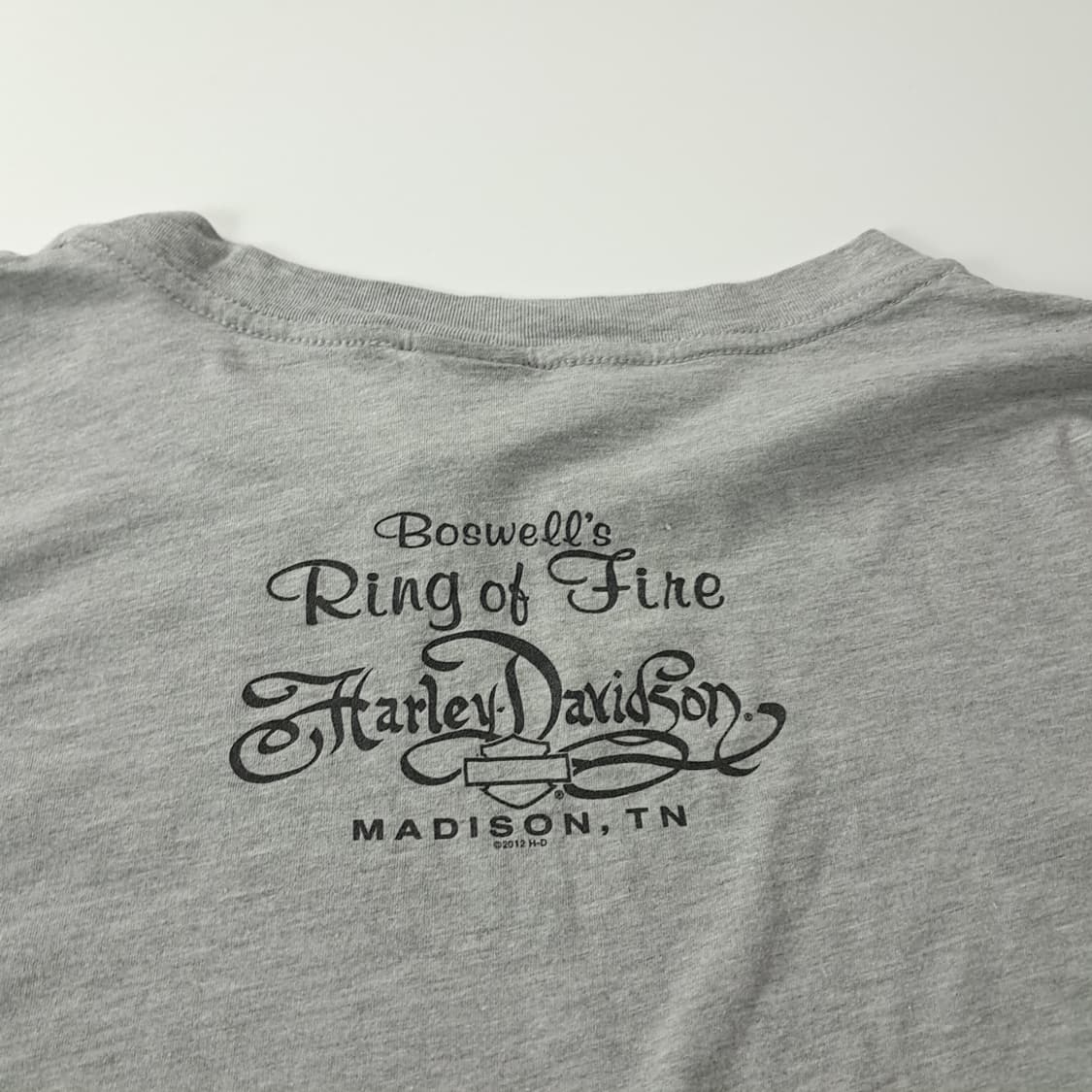 CK181 L 할리데이비슨 매디슨 스컬 썸홀 그레이 티셔츠 상품이미지7