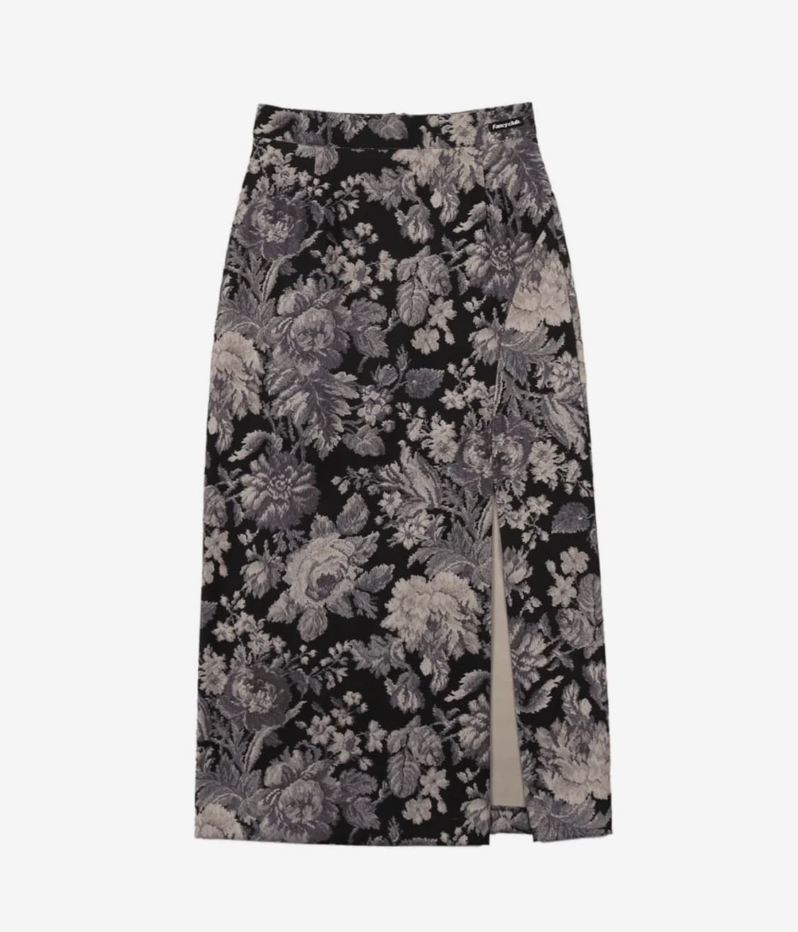 팬시클럽 플라워 패턴 슬릿 롱스커트 상품이미지1