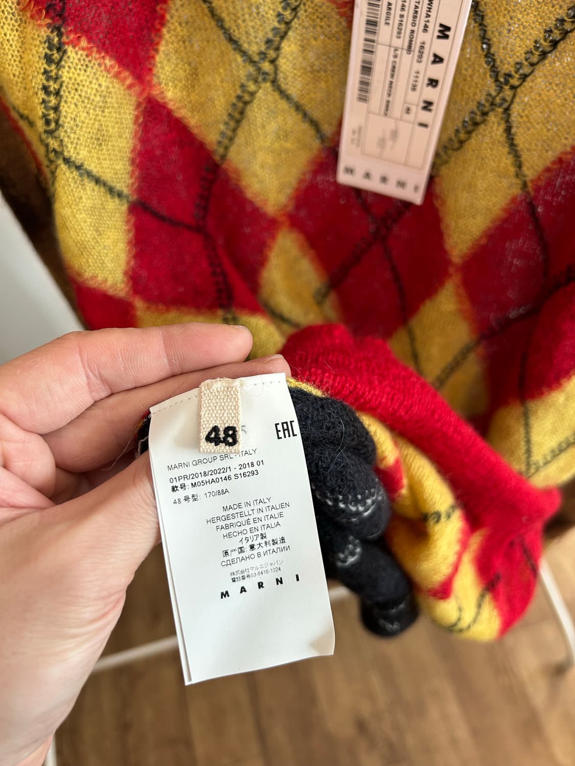 마르니 프레이드 아가일 니트 풀오버 상품이미지8