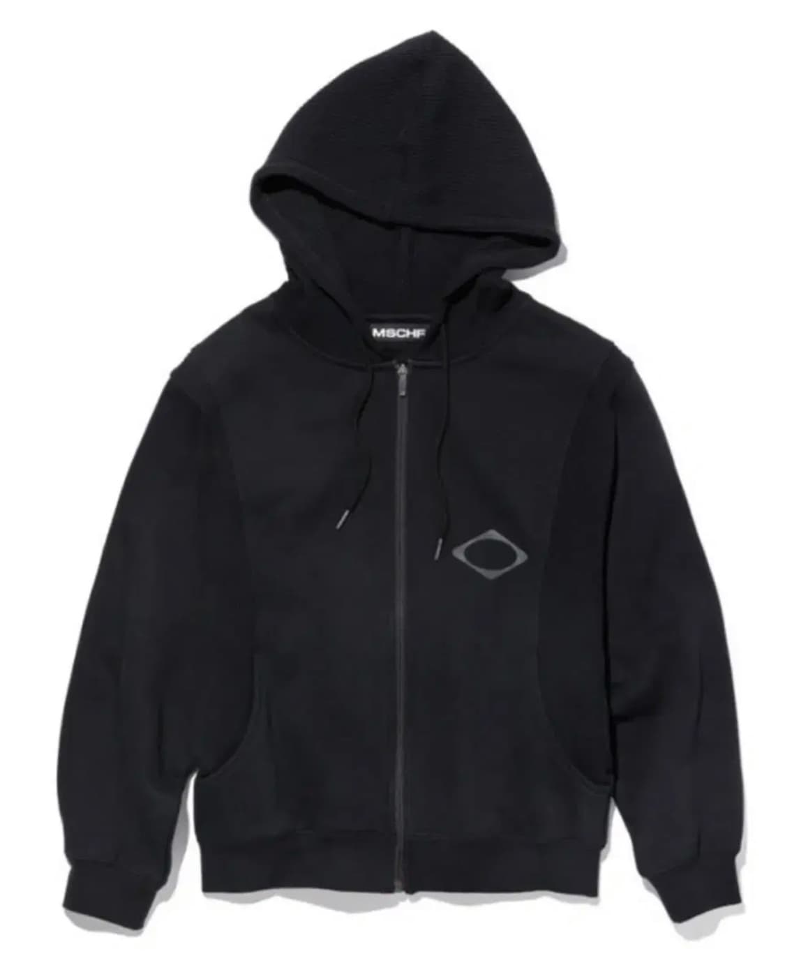 MSCHF 미스치프 패널드 와플 후드 집업 블랙 상품이미지1