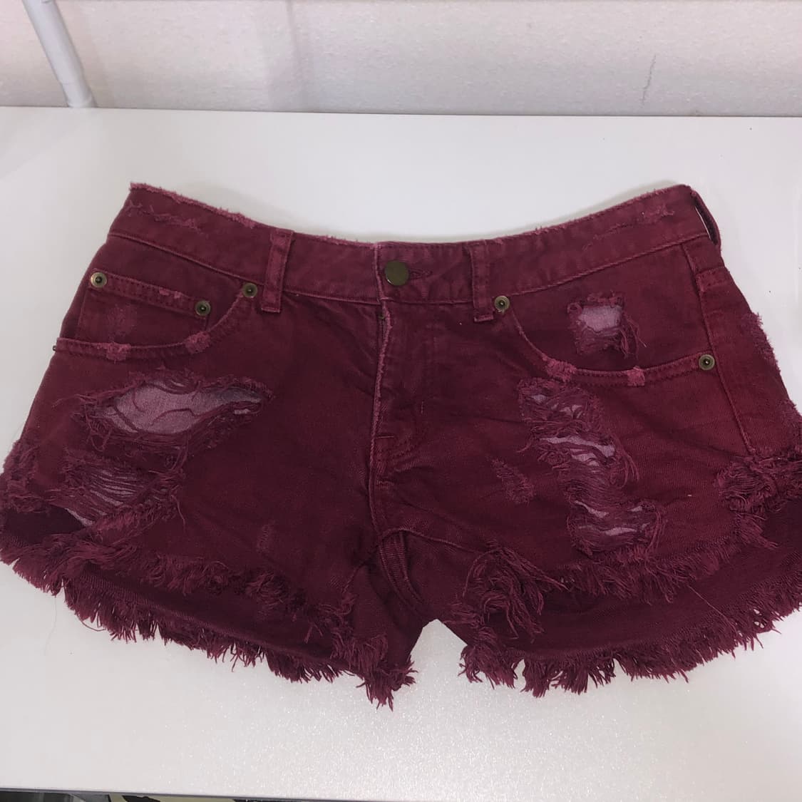 빈티지 갸루 자주 퍼플 숏 팬츠 숏츠 데미지 펑크 상품이미지1