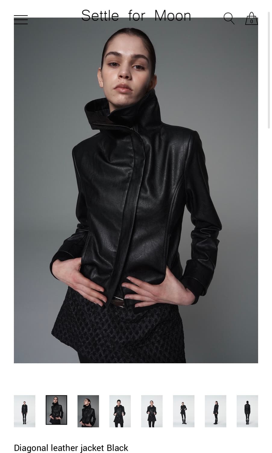 Settle for moon 가죽자켓 상품이미지1