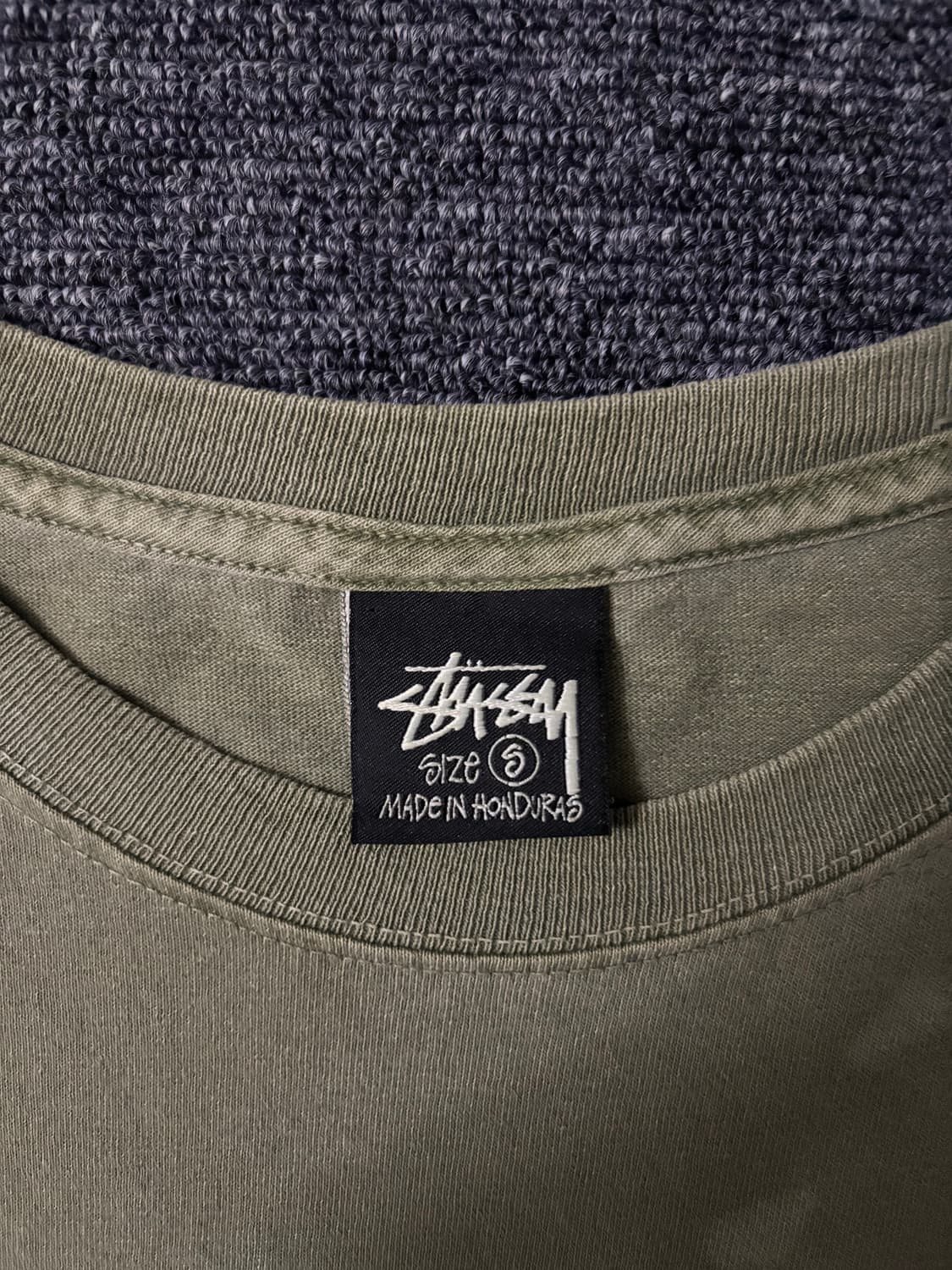 스투시 8볼 피그먼트 다이드 티셔츠 올리브 S 상품이미지3