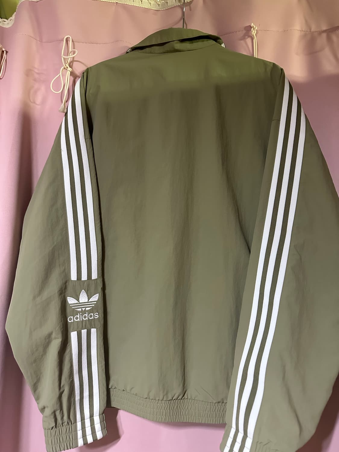 아디다스 바람막이 아디다스 올리브카키 락업 트랙탑 바막 자켓 집업 불꽃 상품이미지3