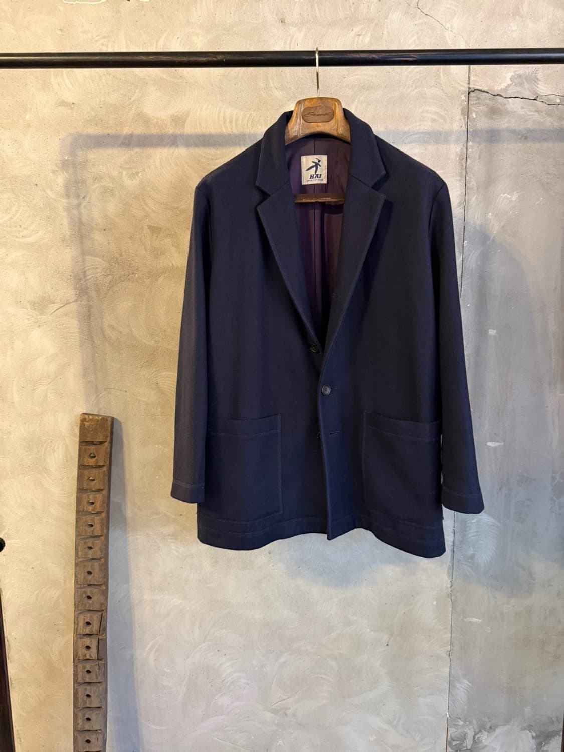 이세이미야케 HAI 네이비플란넬 자켓 남성100 상품이미지6