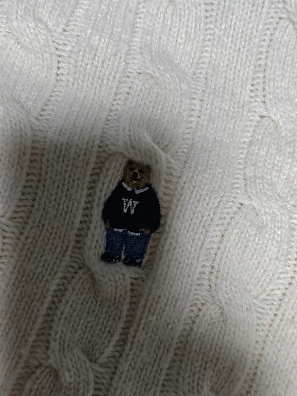 후아유 핀터깔 y2k 크롭 케이블 니트 꽈배기 니트 S 상품이미지2