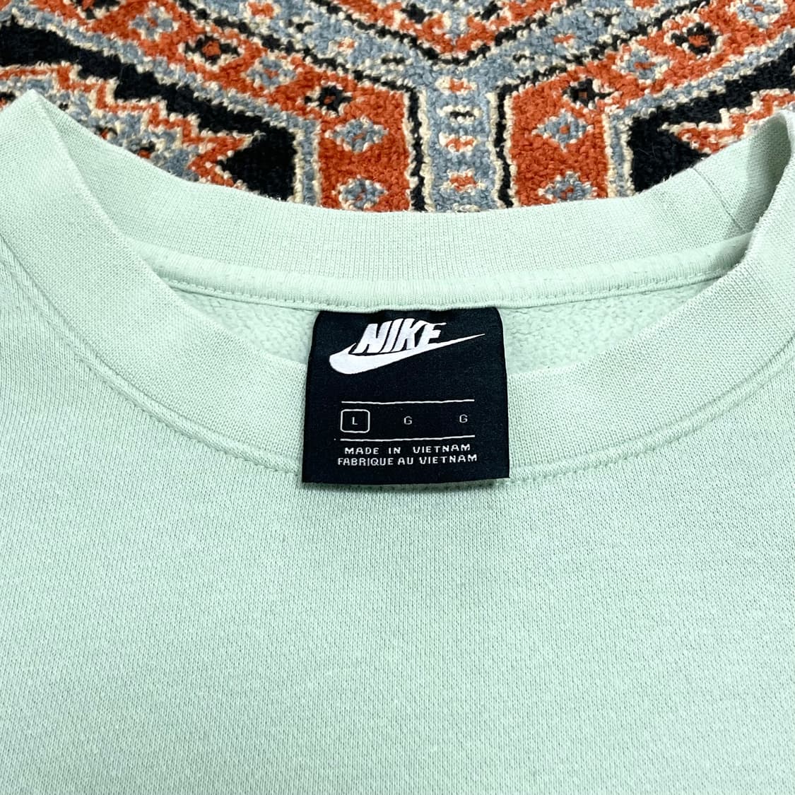 나이키 스펠로고 민트 기모 맨투맨 티셔츠 남성L 상품이미지3