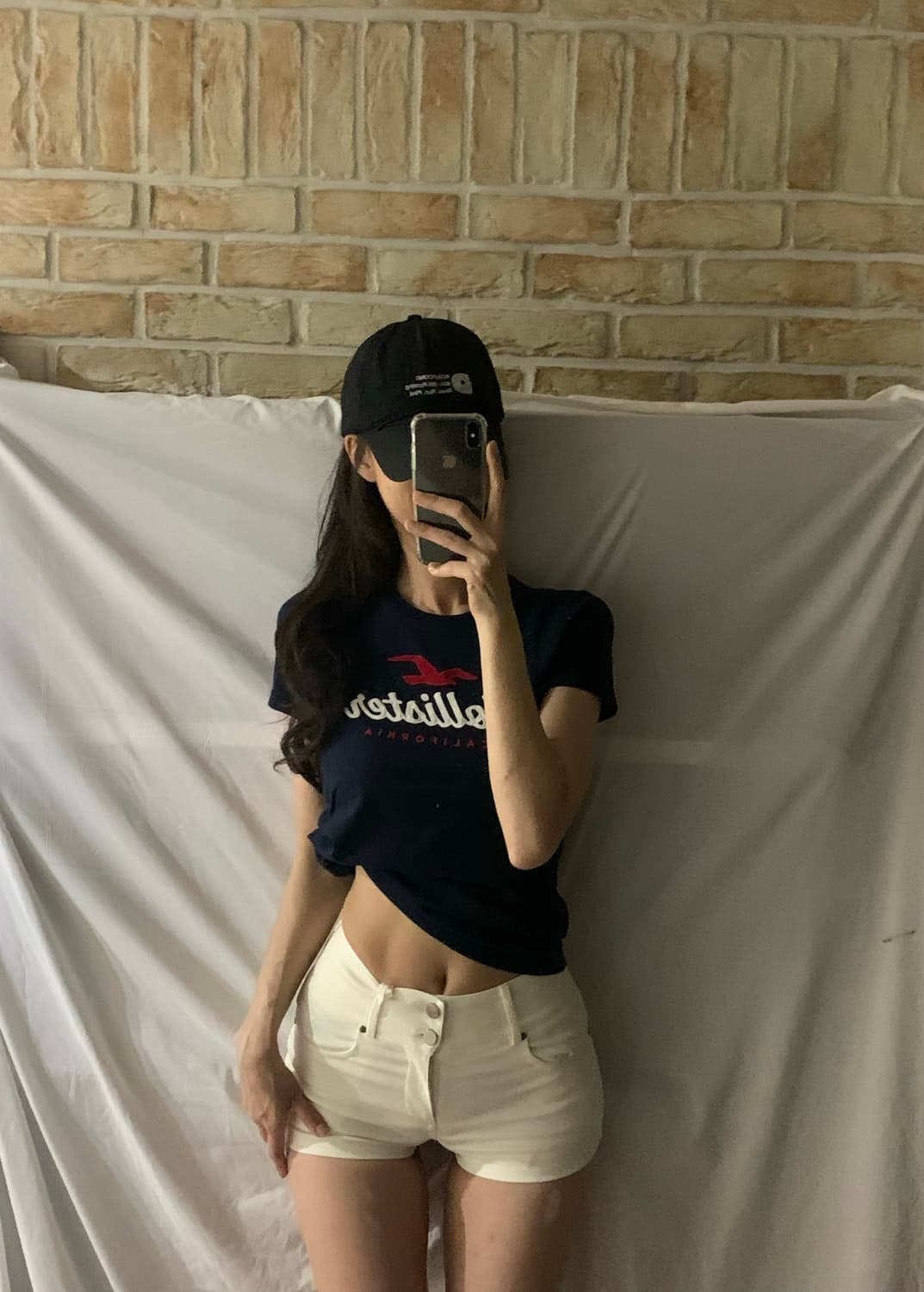 홀리스터 티셔츠,XS,네이비 상품이미지2