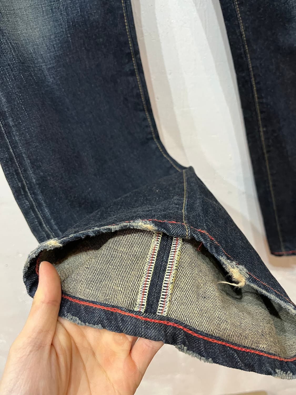 00s 리바이스 셀비지 로우라이즈 부츠컷 데님팬츠 Made in JPN 상품이미지6