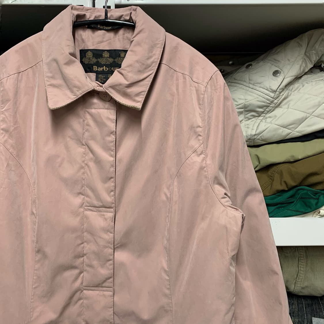 [L/WOMEN] 바버 샤워푸르프 버튼다운 코트 상품이미지1