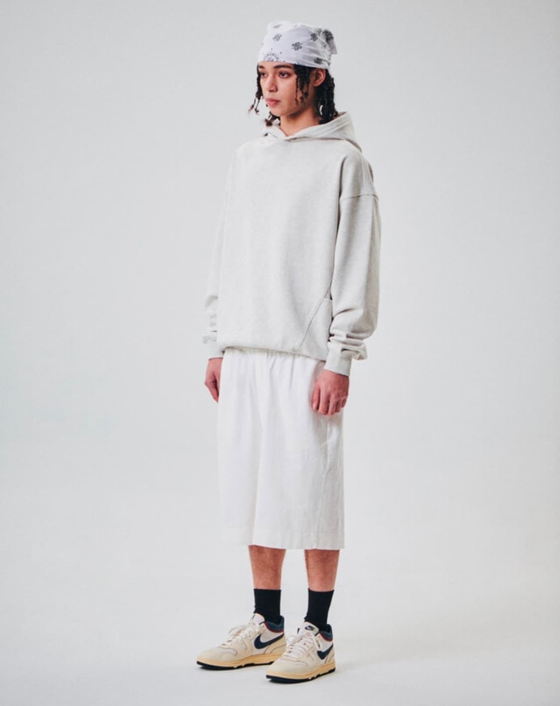 윌비플레이 24fw 스냅 후드 오트밀 L size 상품이미지2