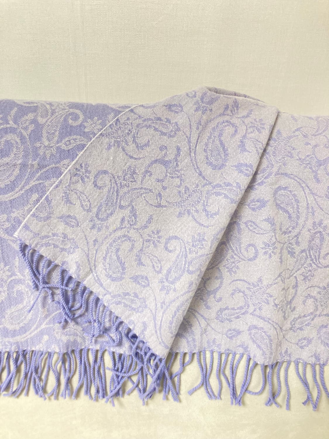 정품) 에트로 페이즐리 울100 무릎담요 겸 숄 라벤더 거의새거 상품이미지3