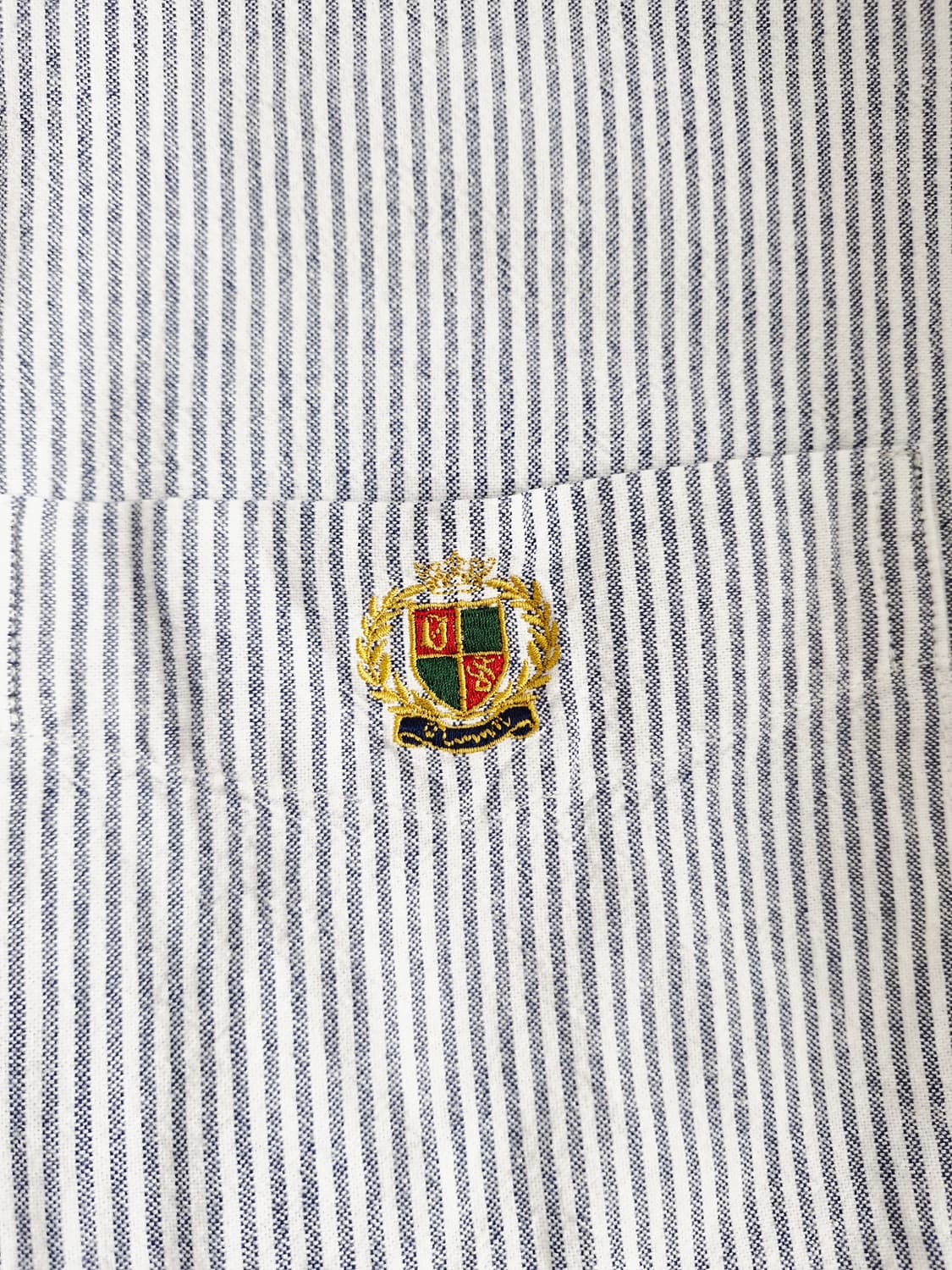 새상품급 아웃스탠딩 로고 스트라이프 옥스포드 셔츠 L  상품이미지3