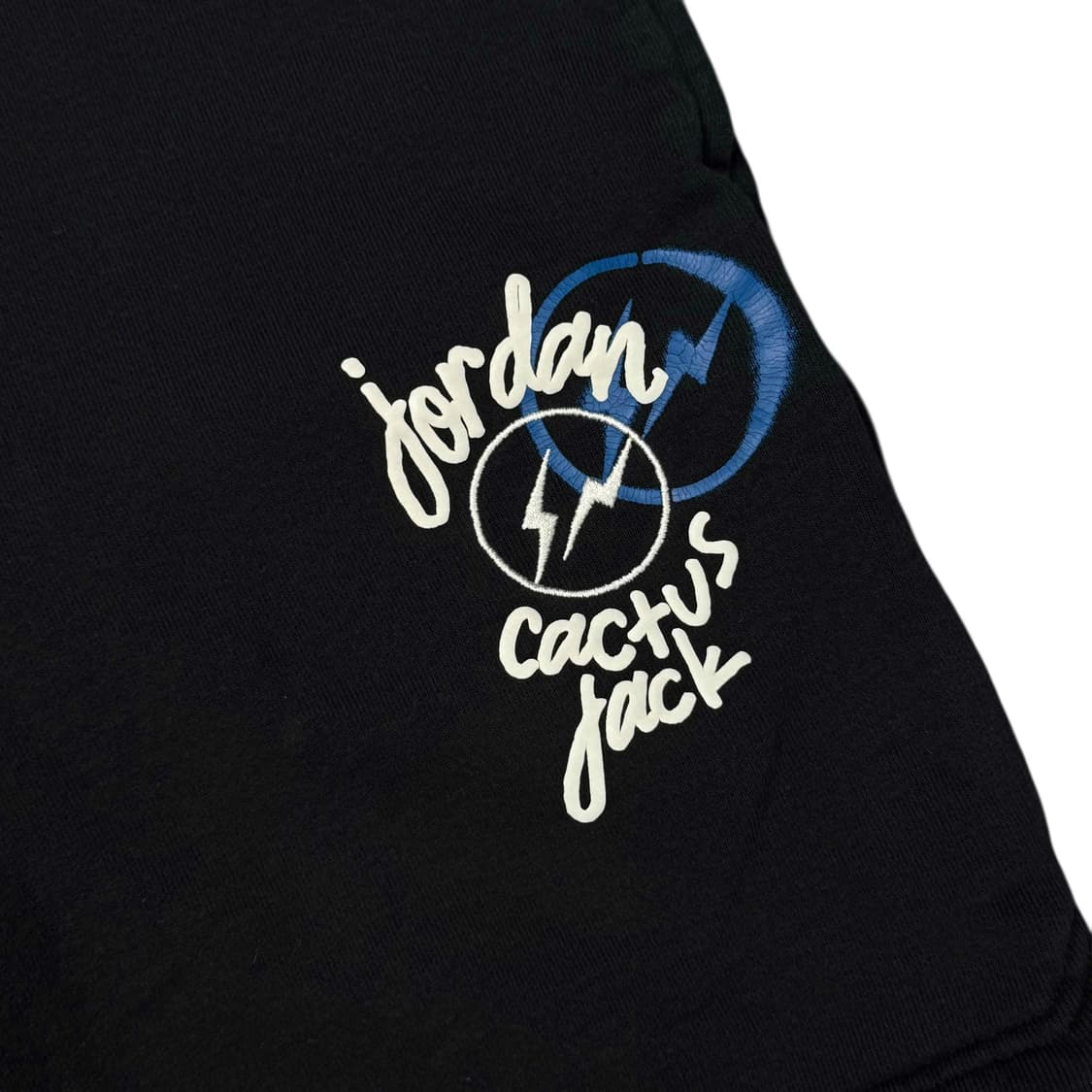 (L) 조던X프라그먼트X캑터스 잭 스웻 하프팬츠 블랙 상품이미지2