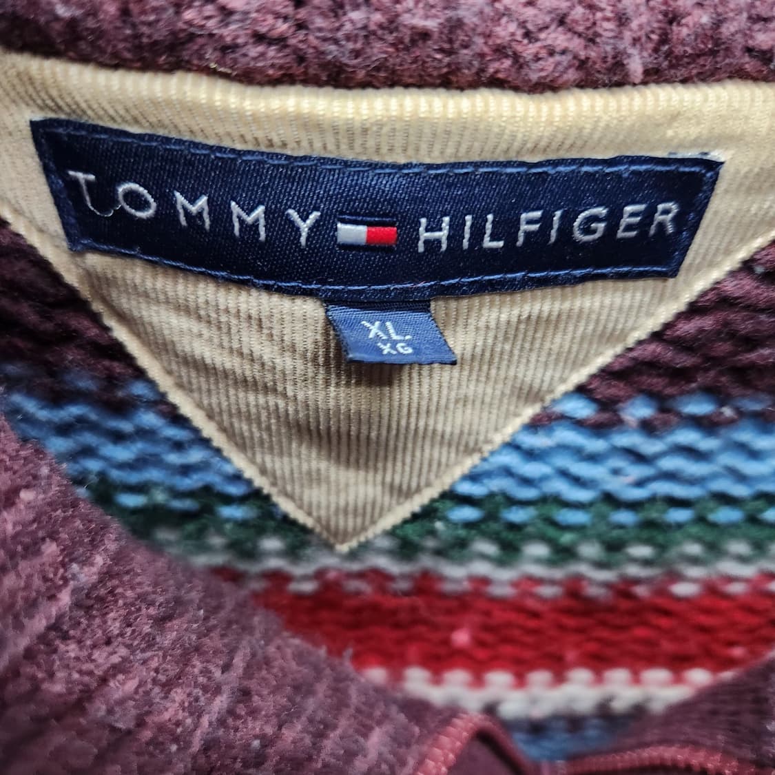 올드스쿨 타미힐피거 멀티컬러 니트집업 XL(XL) 상품이미지4