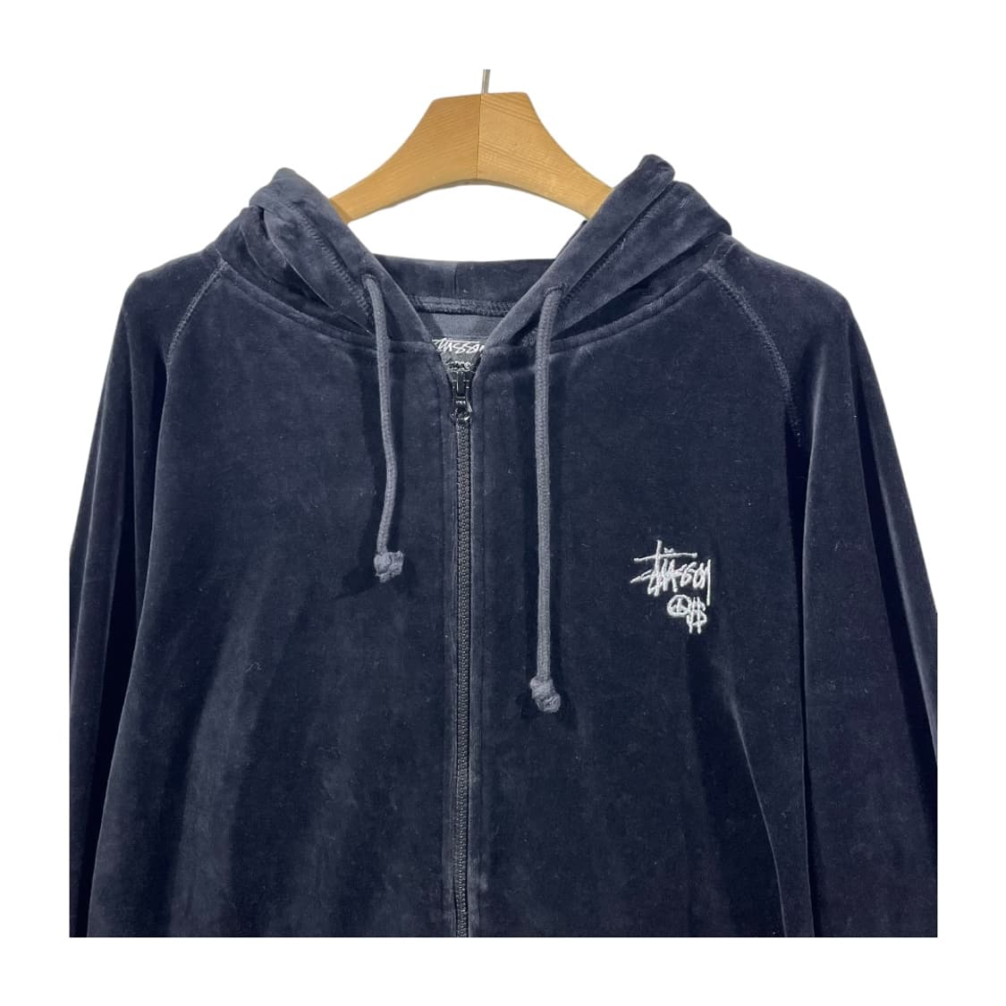 [STUSSY] 00s 스투시 벨로어 올드 후드집업 상품이미지3