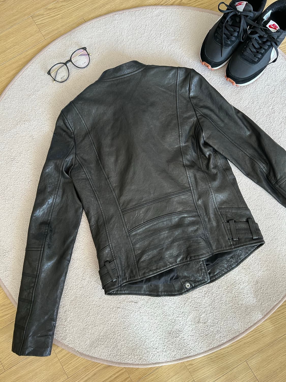 sandro 양가죽 라이더 자켓 55 상품이미지5