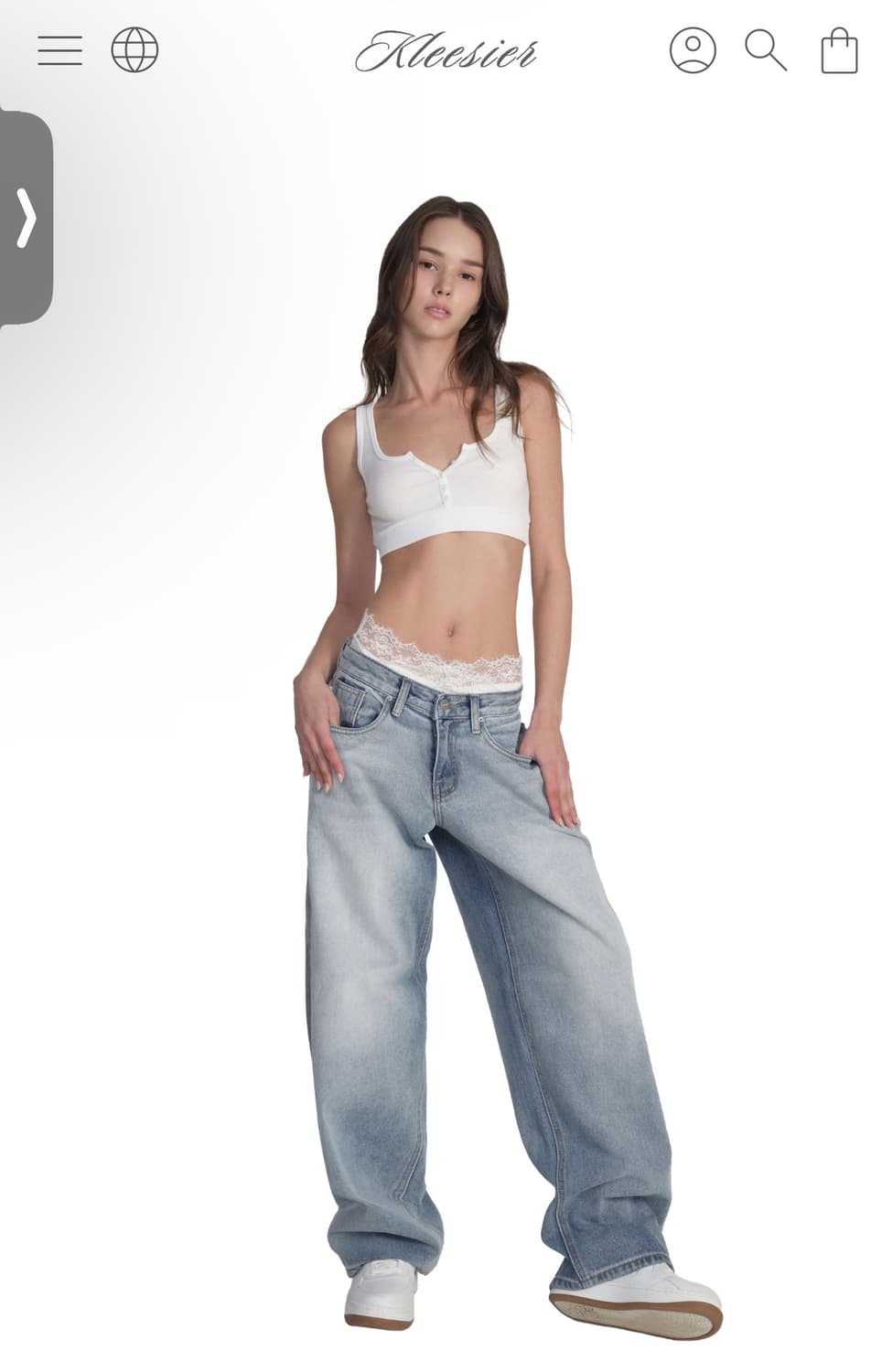 (M->S)클리시어 Krystal vintage wide jeans 교환 상품이미지1