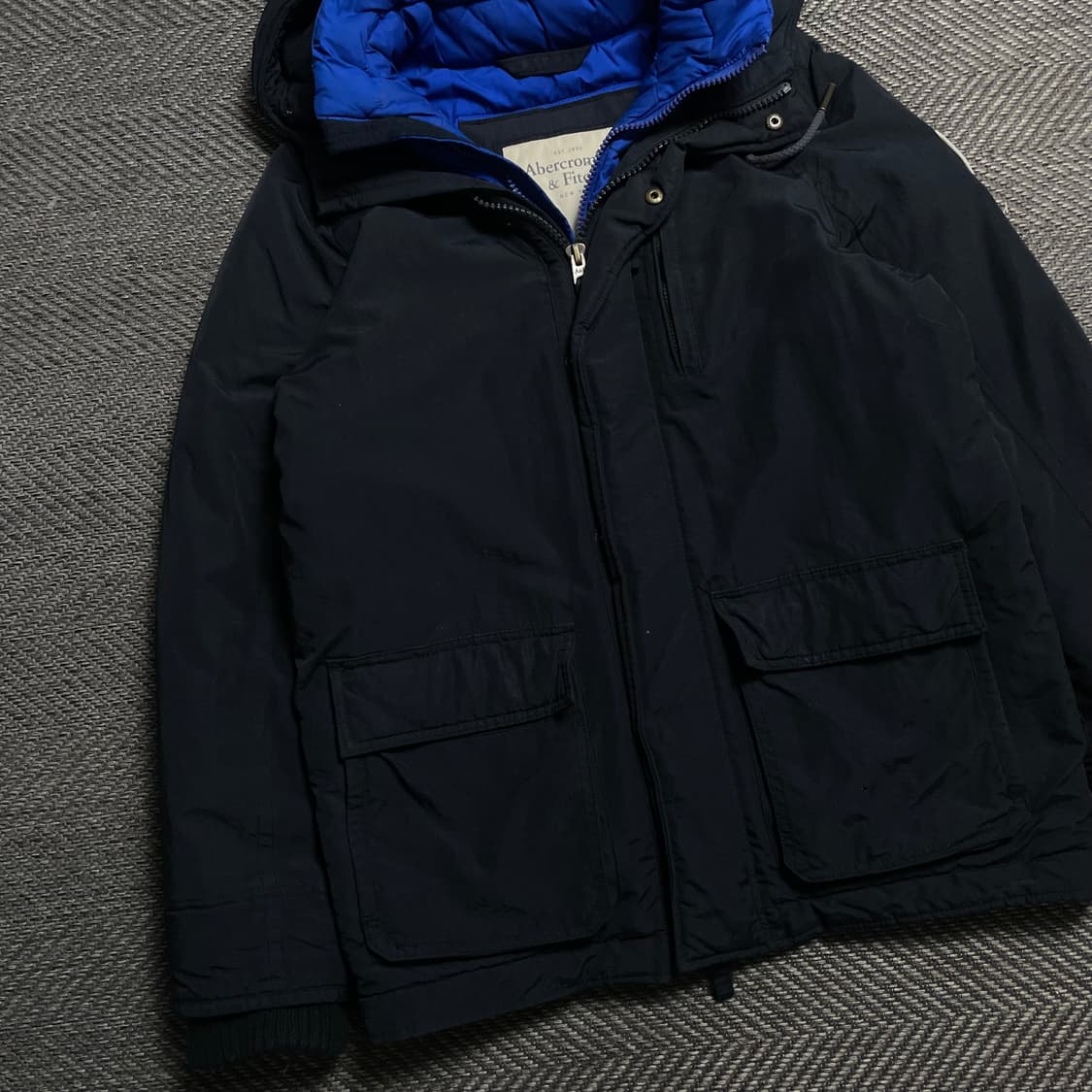 아베크롬비 y2k 자수로고 히든 패딩 야상 점퍼o 5409 상품이미지2