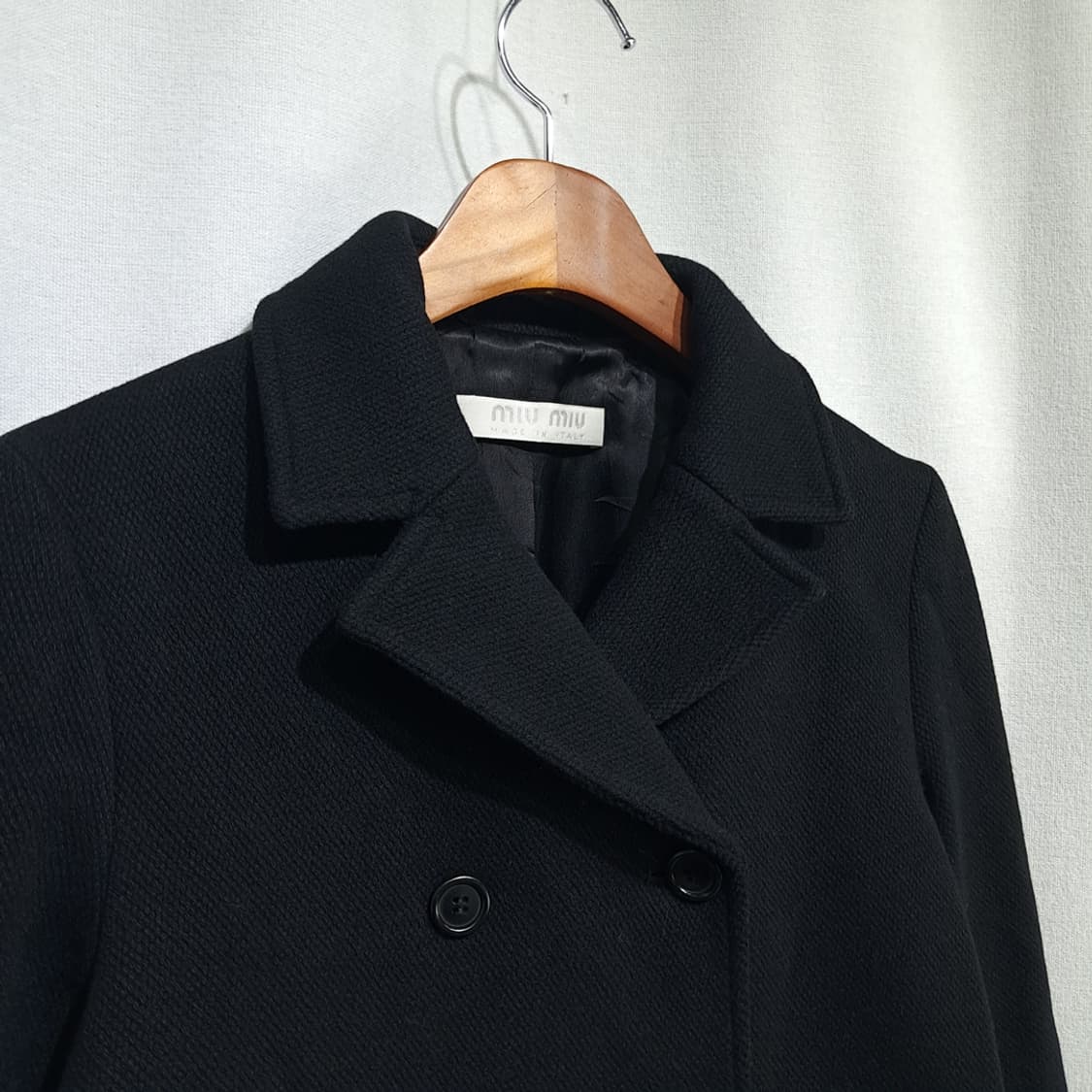 CN990W M 미우미우 이탈리아 캐시미어 울 더블 하프코트 상품이미지10
