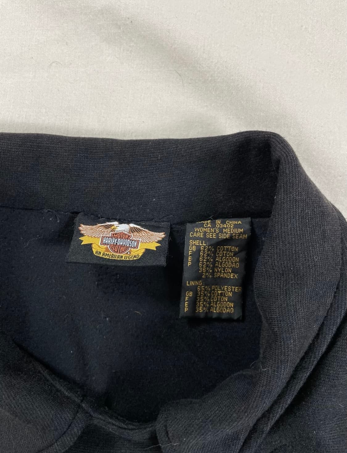 Harley Davidson 할리데이비슨 크롭 코튼 바이커 자켓 M 상품이미지9