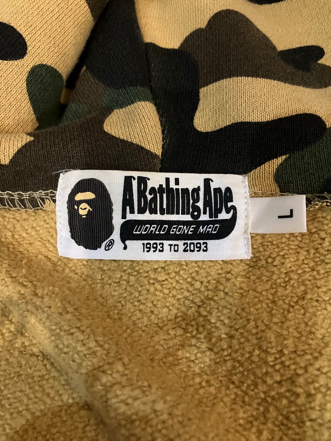 (L)베이프 샤크 후드집업 황계   상품이미지4