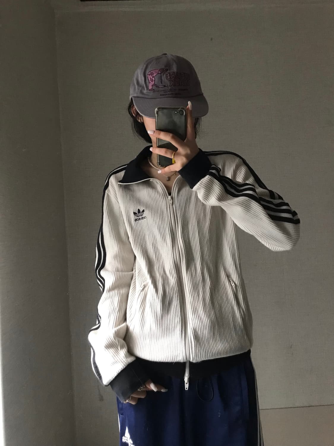 아디다스 아이보리 와플 트랙탑 상품이미지3