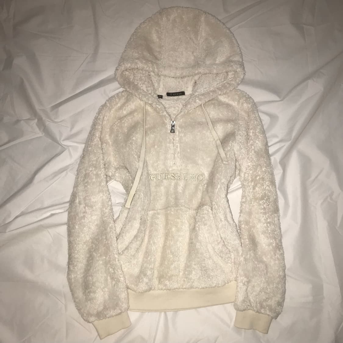 게스 후리스 반집업 후드티 상품이미지1