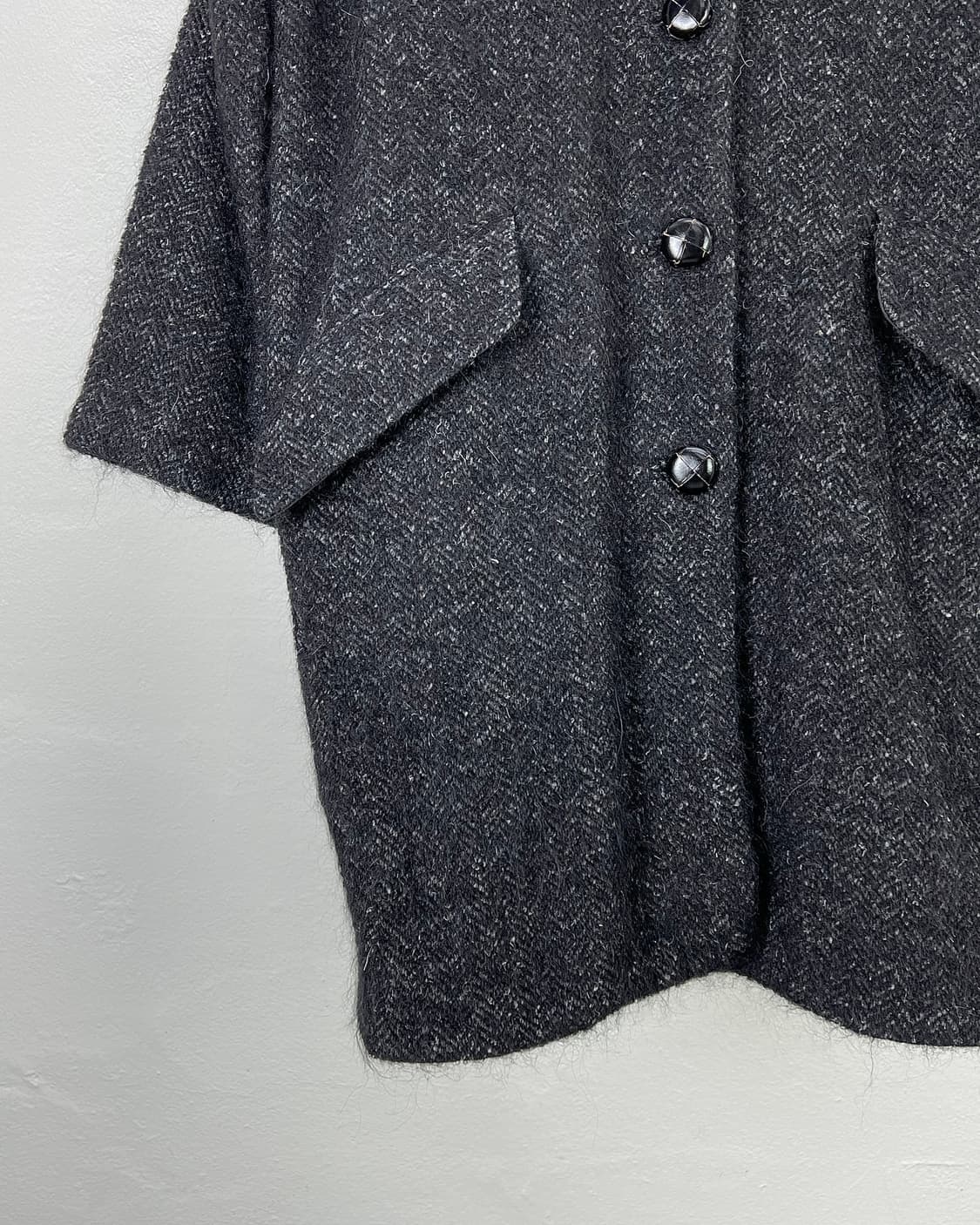 이자벨 마랑 에뚜왈 블랙 헤링본 울 싱글 코트 상품이미지4