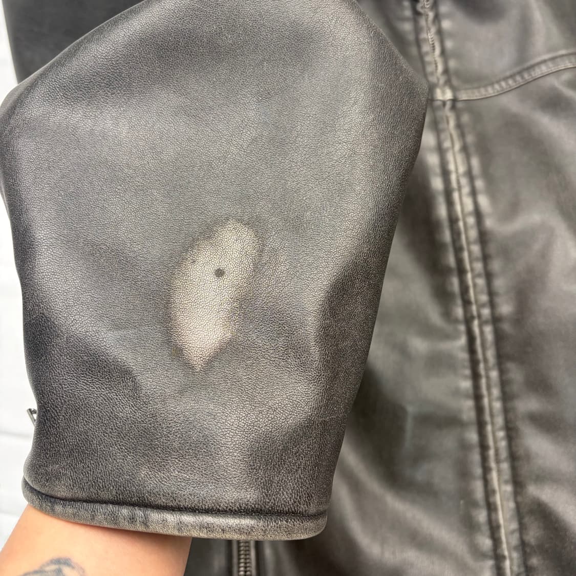 인사일러스 워시드 에코 레더 자켓 L 상품이미지10