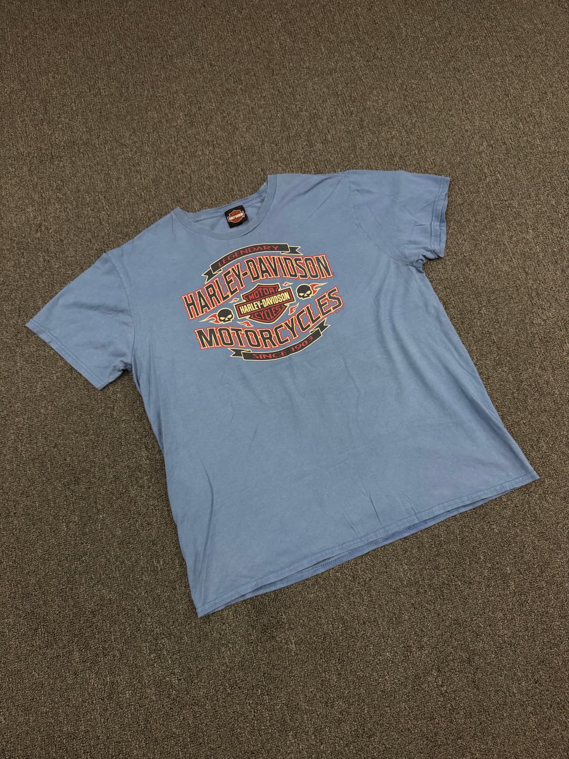 XL) 할리데이비슨 빈티지 버지니아비치 할리 프린팅 반팔 티셔츠 상품이미지2