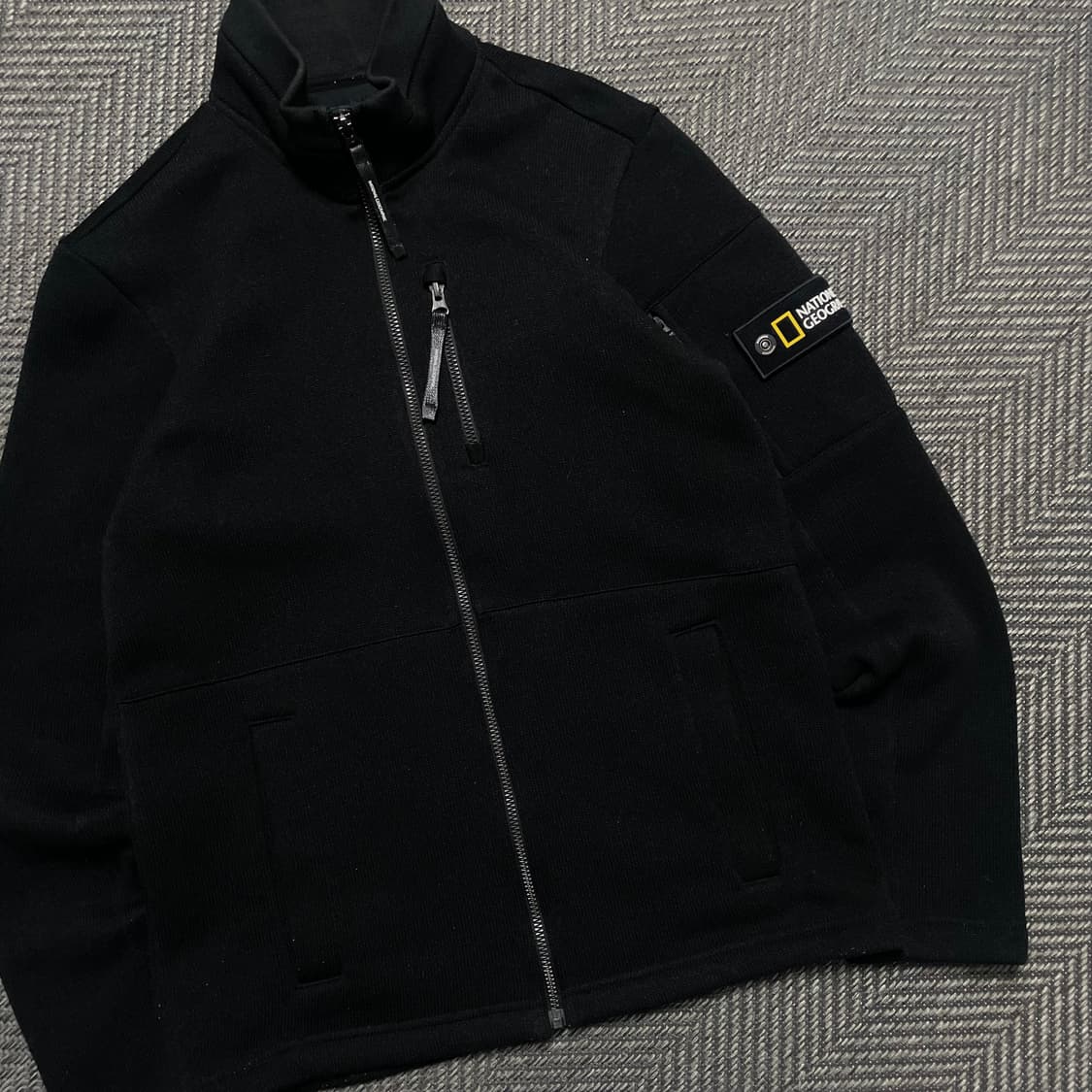 내셔널지오그래픽 와펜 로고 니트 집업o 5316 상품이미지2