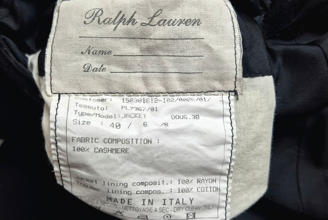 랄프로렌 퍼플라벨 캐시미어 100% 자켓 블레이저 올드머니 상품이미지5