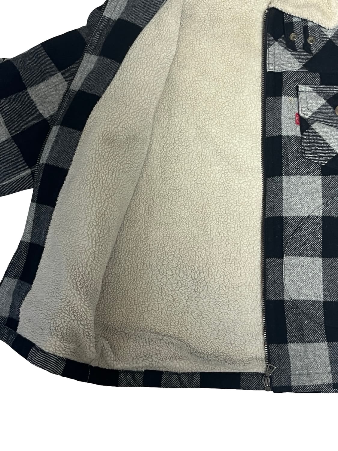 리바이스 체크 쉐르파 자켓 L 상품이미지5