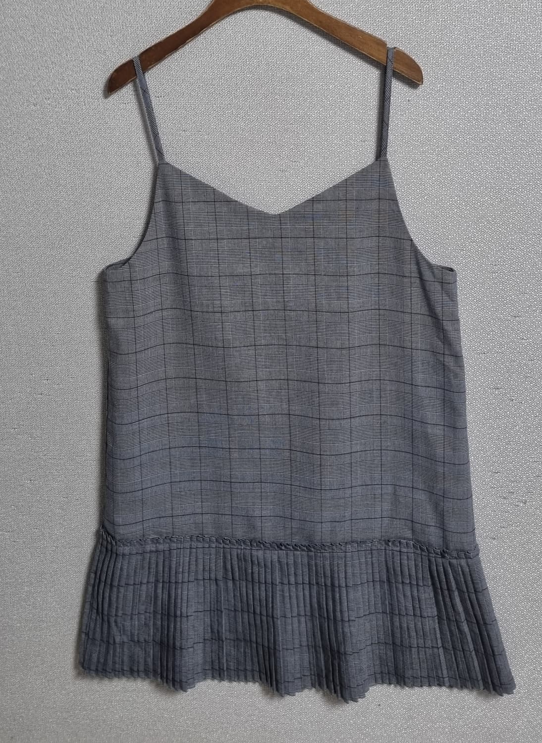 M ) MIXXO 미쏘 그레이 체크 뷔스티에 끈 원피스 상품이미지1