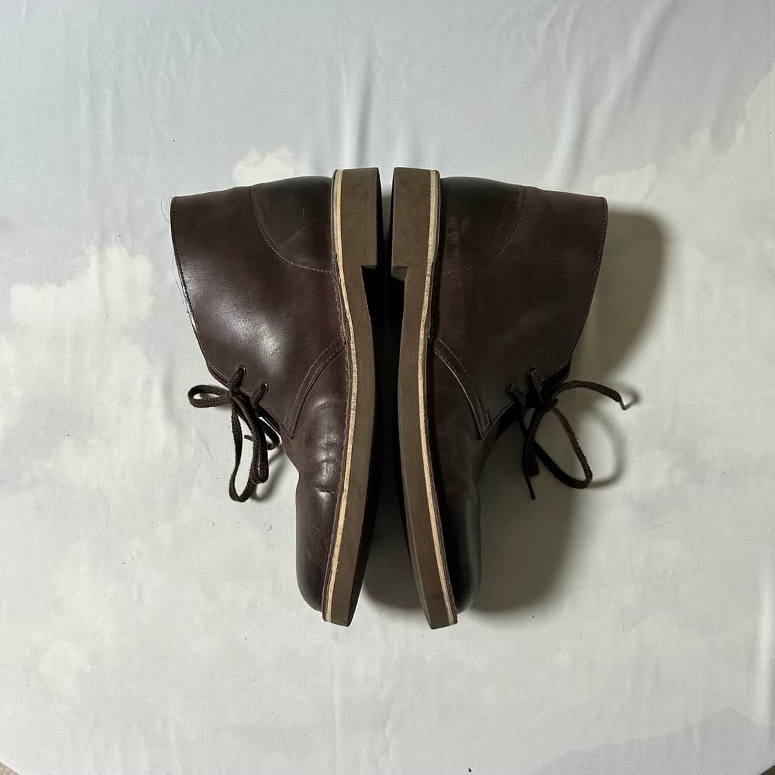 Clarks chukka leather boots brown 상품이미지4