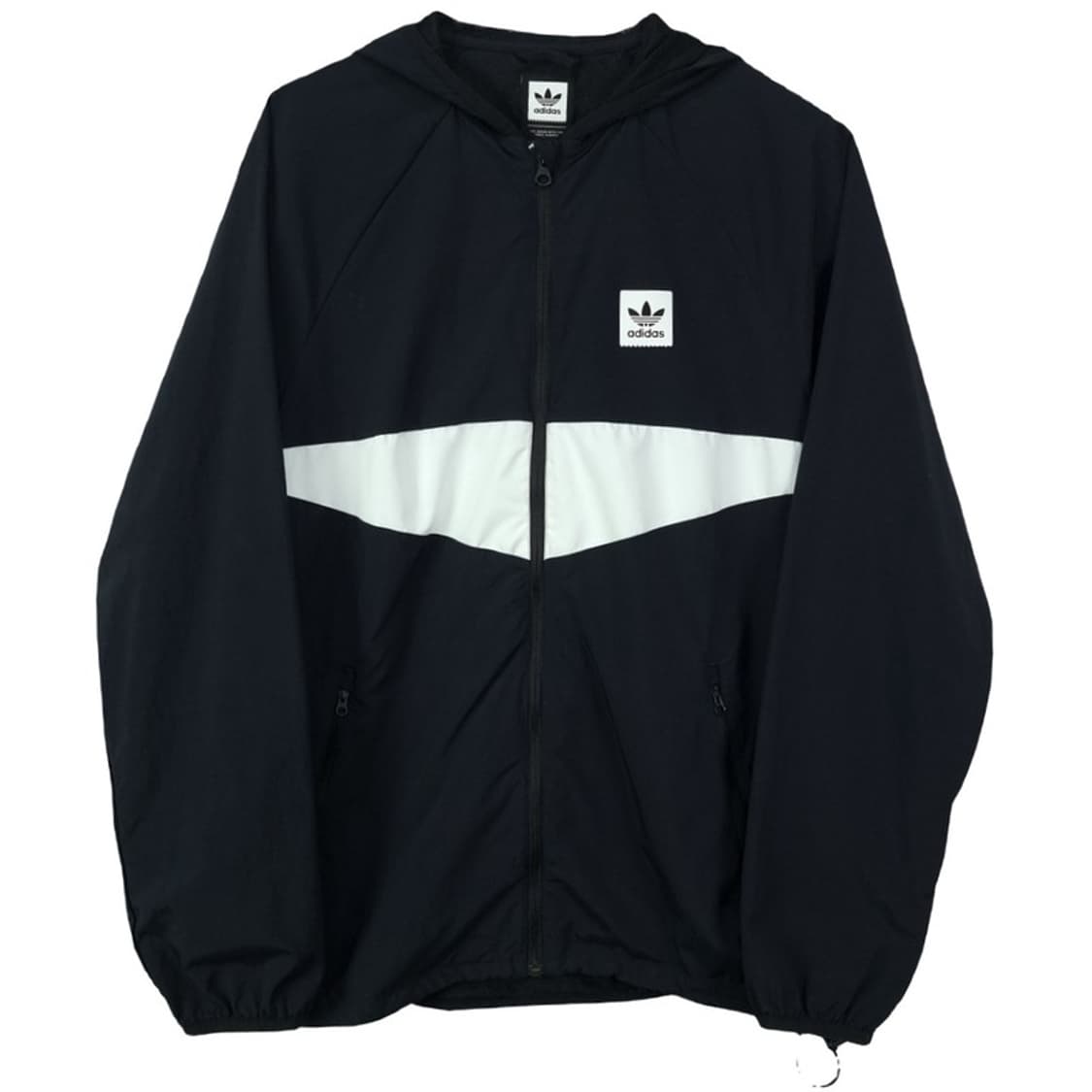[아디다스] 로고 프린팅 후드 바람막이 자켓 블랙 M18724 상품이미지2
