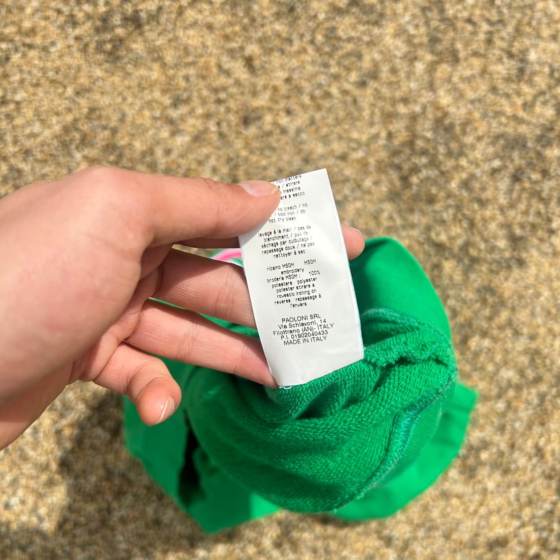 Msgm 그린 크롭 후드티 상품이미지6