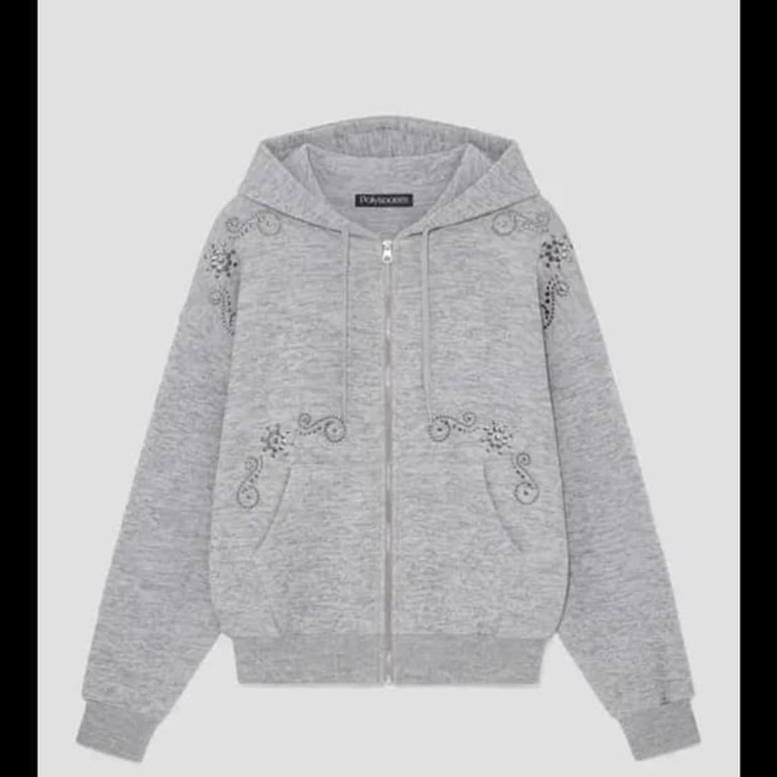 폴리수엠 스터드 후드집업 그레이  상품이미지2