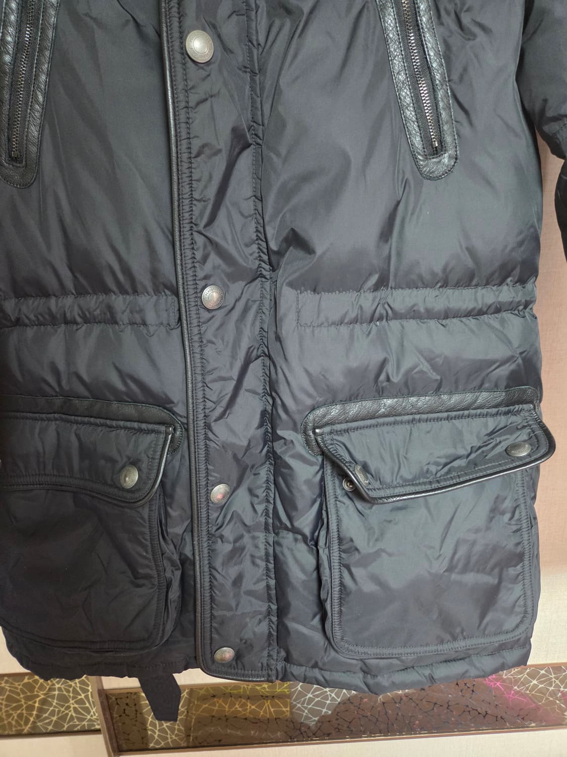 플레이보이 골프소가죽배색 구스패딩100 상품이미지3