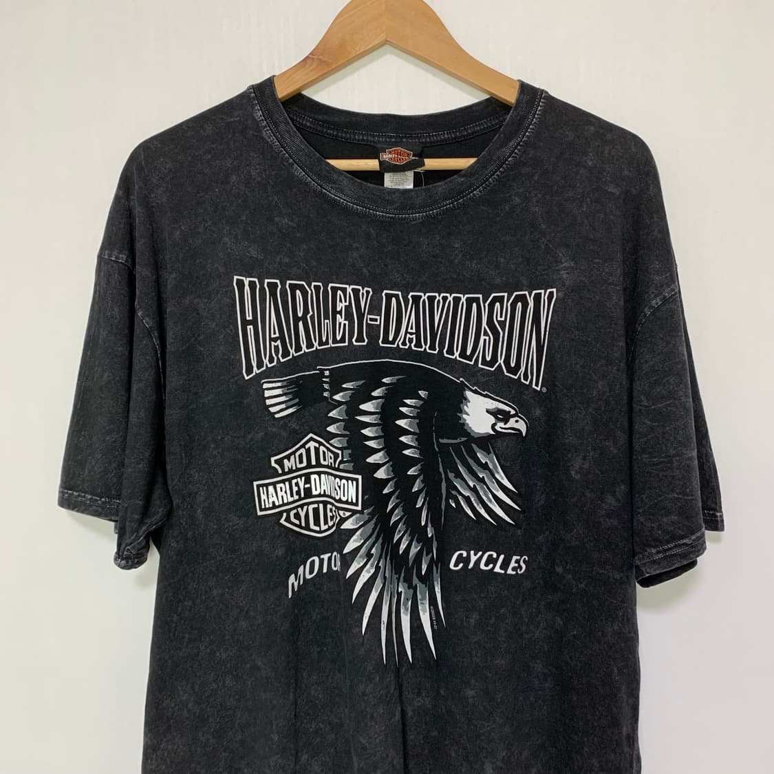 할리데이비슨 빈티지 워싱 프린팅 반팔 티셔츠 XL 남녀공용 차콜 상품이미지2