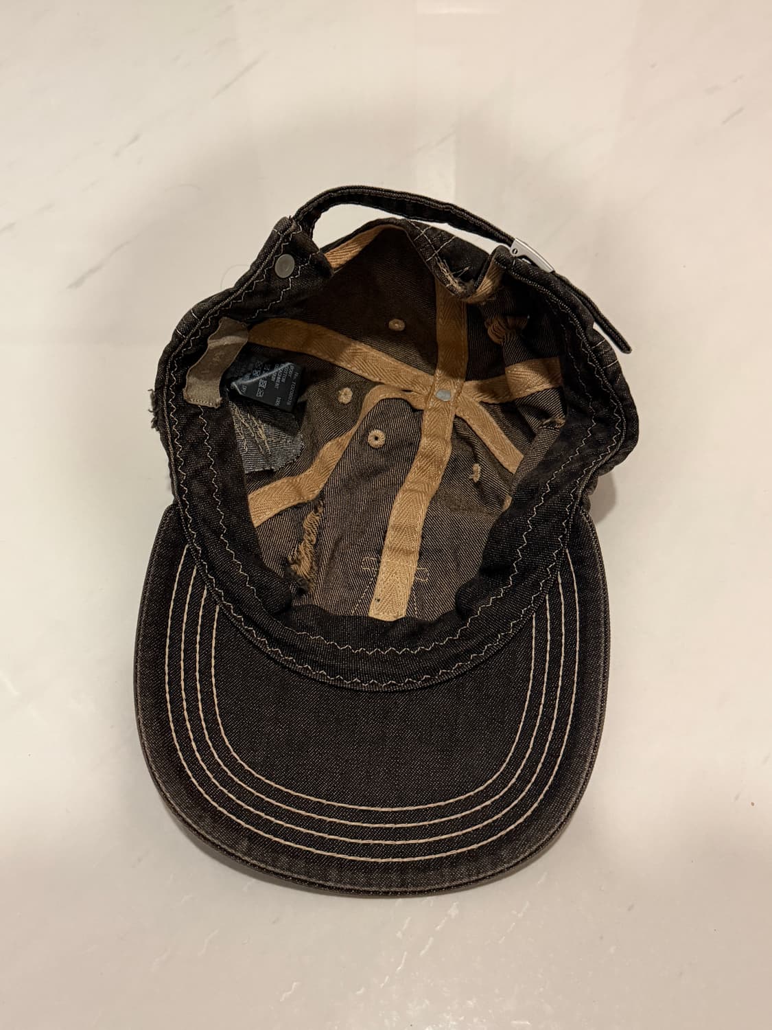 카시라 빈티지 데미지 데님 볼캡 상품이미지4